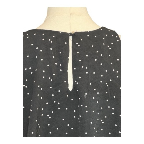 🆕 NWOT Mossimo black & white polka dot cold shoulder midi dress – size M - Picture 7 of 11